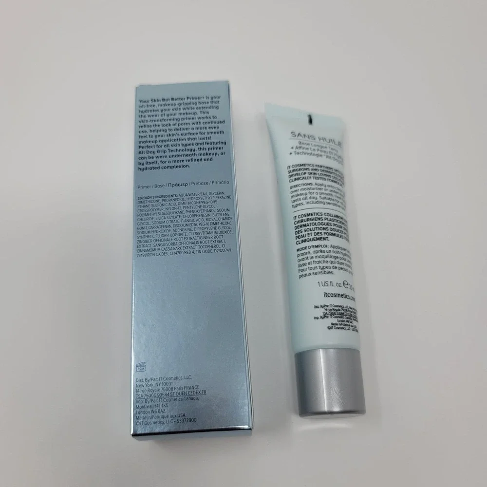 IT Cosmetics Your Skin But‎ Better Primer+ Oil-Free Makeup Gripping Base 1 fl oz